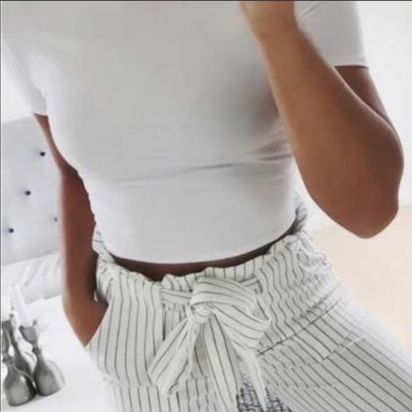 Stretchy Tie Front Pants - Picture 2 of 8